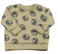 Béžová mikina s medvědy 