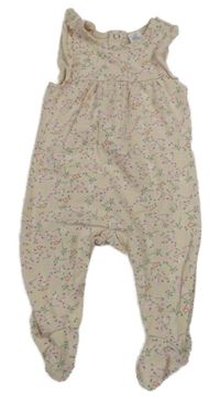 Světlerůžové květované dupačky Topolino