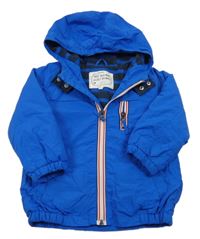 Modrá šusťáková lehce zateplená bunda s kapucí M&S