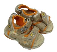 Béžovo-oranžové sandály s houbami vel.20