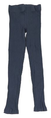 Modrošedé žebrované legíny Matalan