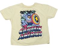 Smetanové tričko Captarin America H&M