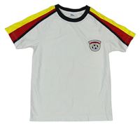 Bílé funkční sportovní tričko s proužky Crane