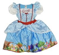 Kostým - Modro-bílé saténové šaty - The Wizard of Oz George