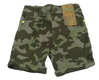 Khaki-šedé army riflové kraťasy F&F