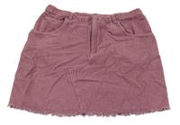 Starorůžová manšestrová sukně Manguun 