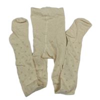 Smetanové punčocháče s puntíky St. Bernard