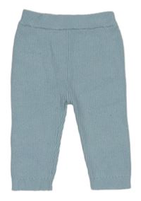 Světlemodré žebrované pletené kalhoty George 