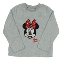 Šedá fleecová mikina s Minnie Disney 