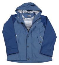 Modro-tmavomodrá nepromokavá jarní bunda s kapucí Pocopiano