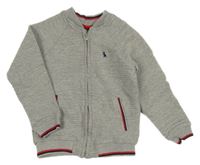 Šedá vzorovaná propínací mikina Sergent Major