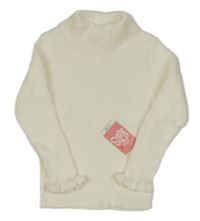 Nové - Smetanový žebrovaný svetr s rolákem Little Loud