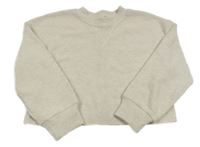 Béžový crop oversize svetr 