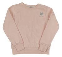 Světlerůžová mikina se srdíčkem Dopodopo