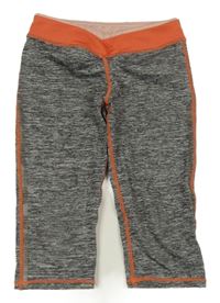 Šedo-oranžové sportovní capri legíny Vertbaudet