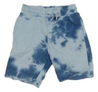 Světlemodro-modré batikované teplákové kraťasy H&M