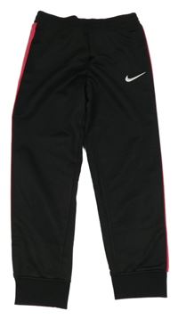 Černo-růžové sportovní kalhoty s logem Nike
