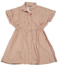 Nové - Světlerůžové košilové šaty Pep&Co