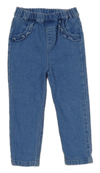 Modré rifle s volánky Tu