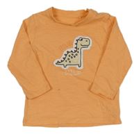 Oranžové triko s dinosaurem Topomini