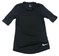 Černé funkční sportovní tričko s logem Nike 