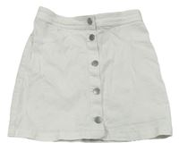 Bílá riflová propínací sukně zn. H&M