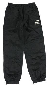 Černé šusťákové nepromokavé funkční kalhoty s logem Sondico