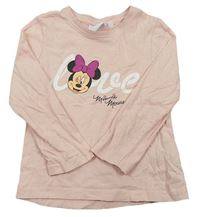 Broskvové triko s Minnie zn. Disney