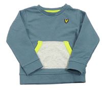 Modrošedá mikina s kapsou Lyle&Scott