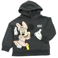 Tmavošedá mikina s Minnie a kapucí PRIMARK