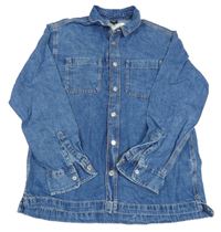 Modrá riflová košilová bunda H&M