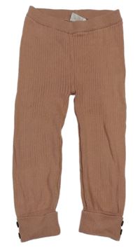 Pudrové žebrované kamaše People