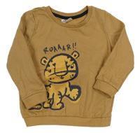 Hnědá mikina s tygrem so cute