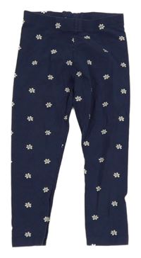 Tmavomodré legíny s květy George