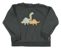 Tmavošedá mikina s dinosaury Maybe Baby