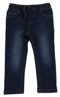 Tmavomodré teplákové rifle lupilu