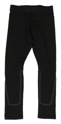 Černé thermo legíny s logem KIPSTA