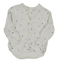 Bílá košile se stromy ZARA