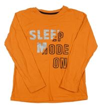 Oranžové pyžamové triko s nápisy St. Bernard