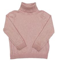 Růžový melírovaný svetrový rolák PRIMARK