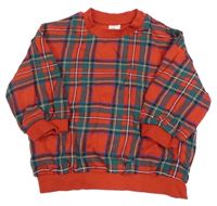 Červeno-kostkovaná mikina H&M