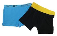 2x Modré + černé boxerky 