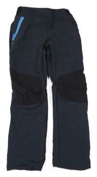 Tmavošedo-černé outdoorové kalhoty Quechua