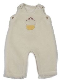 Smetanové huňaté laclové kalhoty s kachničkou Maybe Baby