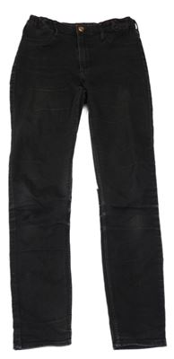 Černé skinny fit teplákové rifle H&M
