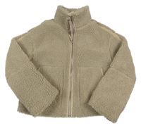 Béžová huňatá podšitá bunda H&M