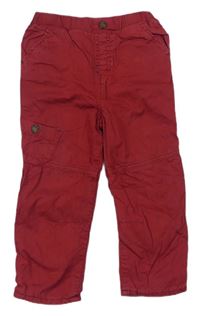 Červené plátěné podšité kalhoty M&Co.