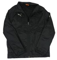 Černá šusťáková sportovní bunda s logem Puma 