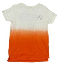 Bílo-oranžové tričko s potiskem George