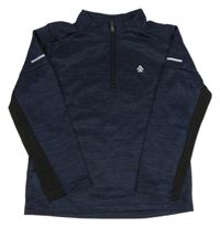 Tmavomodrá melírovaná sportovní mikina Matalan